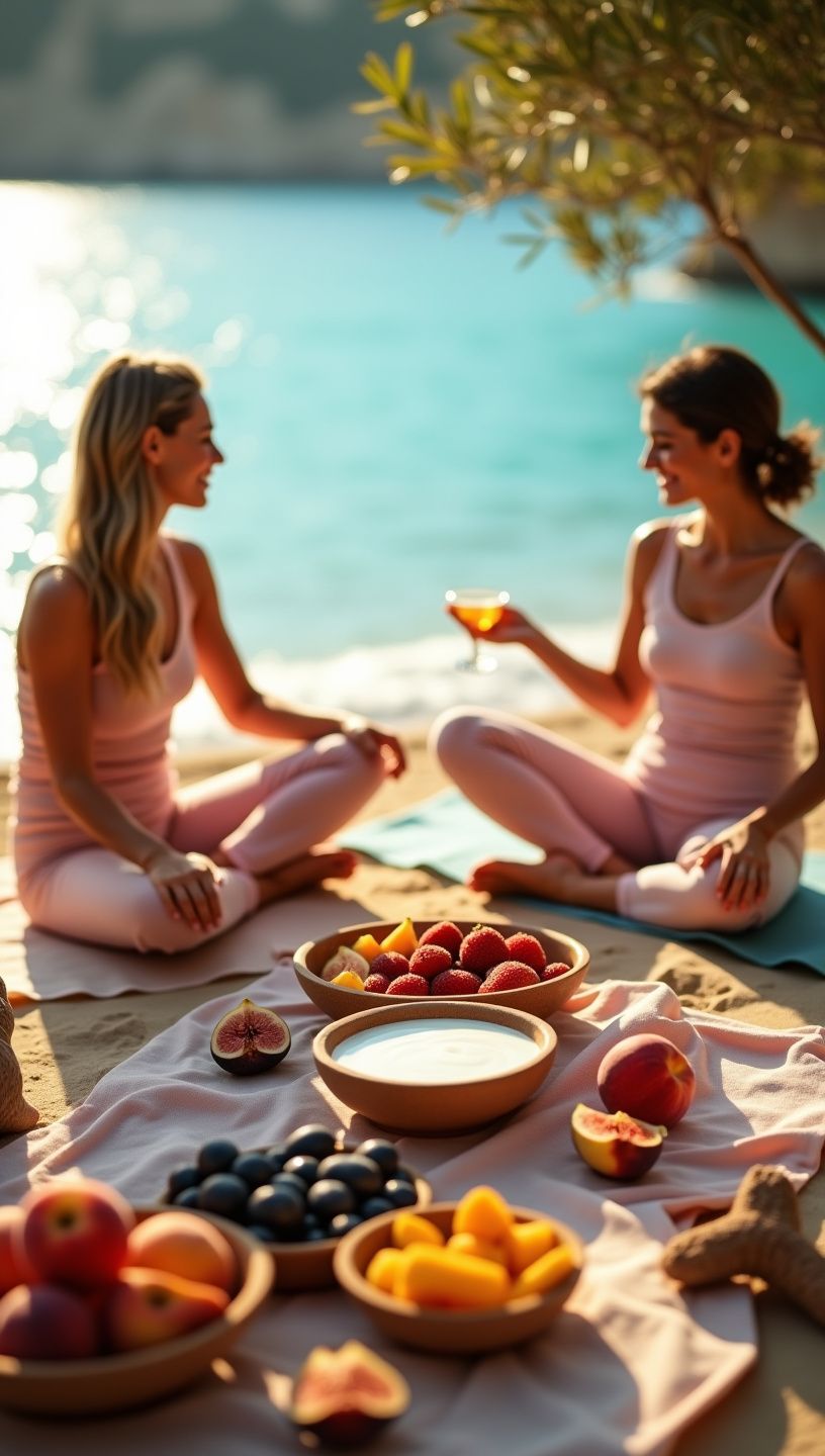 Φρέσκια γιαούρτη με μέλι και καρύδια σε ξύλινη βάση