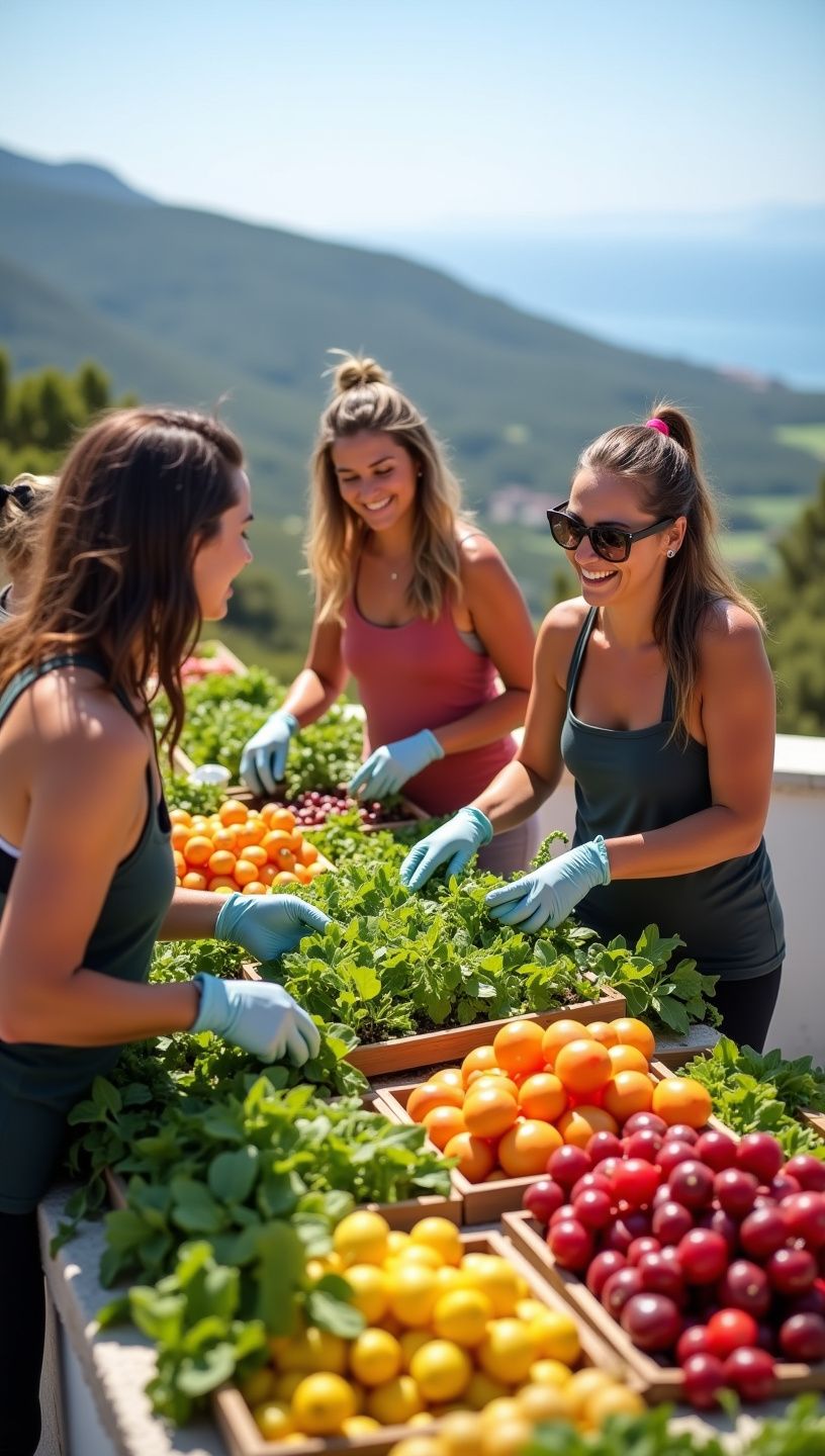 Γιαούρτι με φρούτα και μέλι σε ξύλινη πιατέλα
