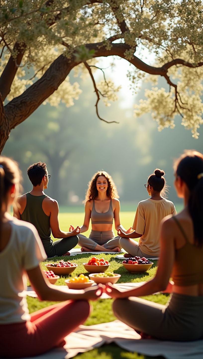 Φωτογραφία από yoga session σε παραλία